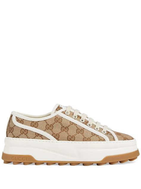 gucci women's natural original gg canvas|Gucci GG Canvas Platform High Top Sneaker (Women) .